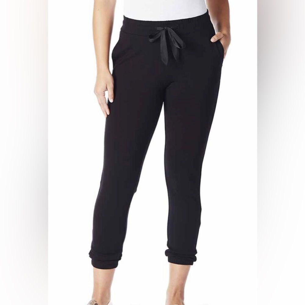 Jag‎ Joggers Women's XS Kelsey Drawstring Ponte Thick Knit Black